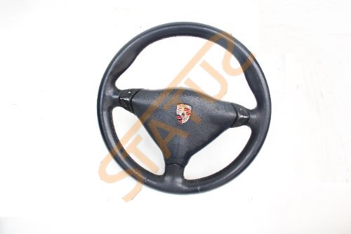 Porsche 911 993 996 Boxster Blue Leather 3 Spoke Steering Wheel H24